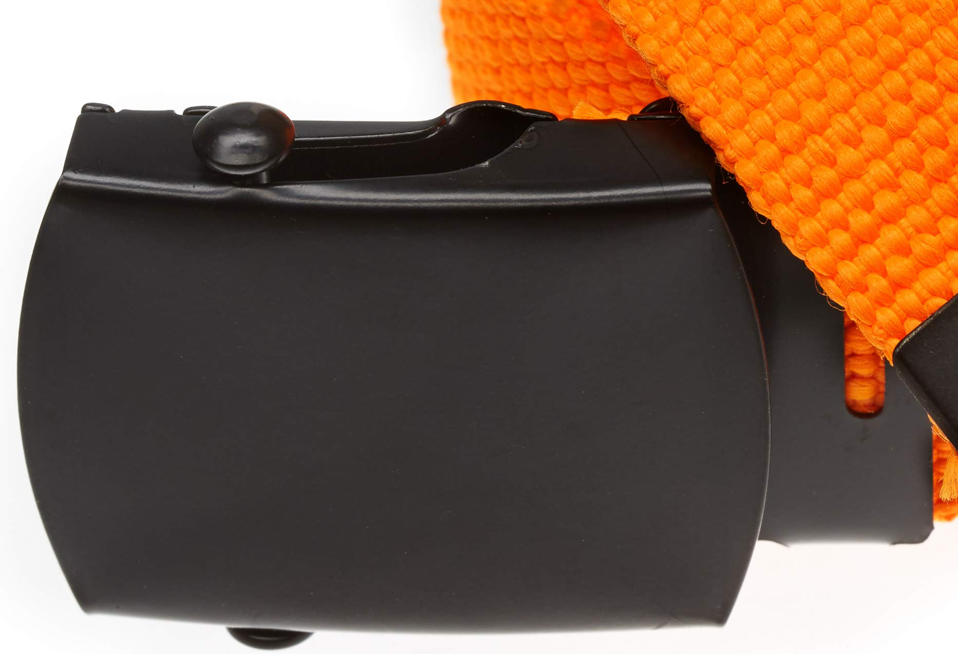 Jackster Ratchet Slide Web Belt, Military Style with Black Metal Buckle, Adjustable (1, Neon Green)