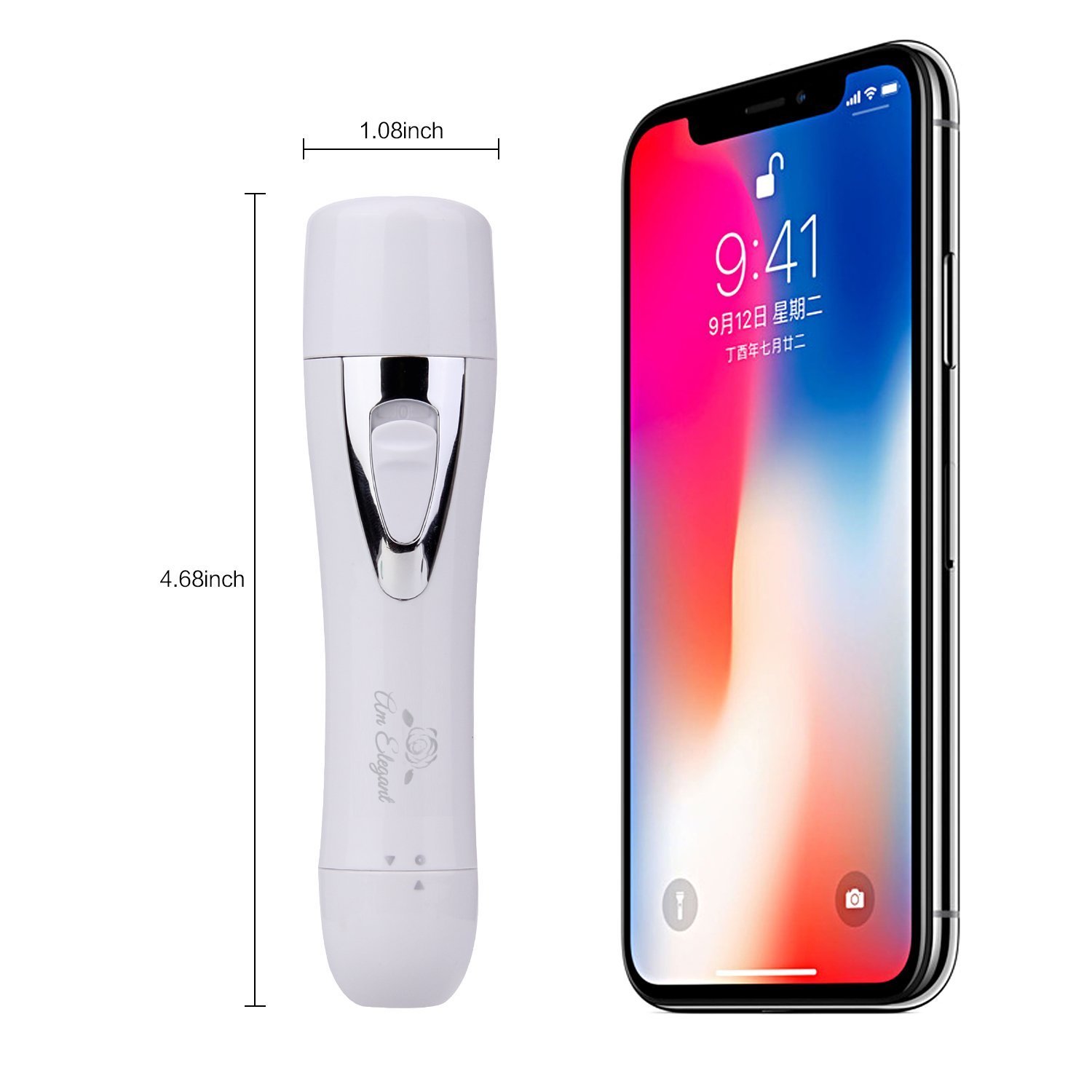 Tondeuse pour le visage et le nez 2 en 1 blanc.