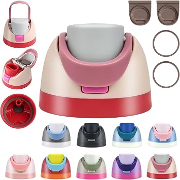 Replacement Lid for Owala Freesip,Compatible with Owala Cup 16oz 24oz 32oz 40oz,BPA-Free,Leakproof Cap Water Bottle for Owala Bottles with two Stoppers and two O Seal RingsMeat-pink