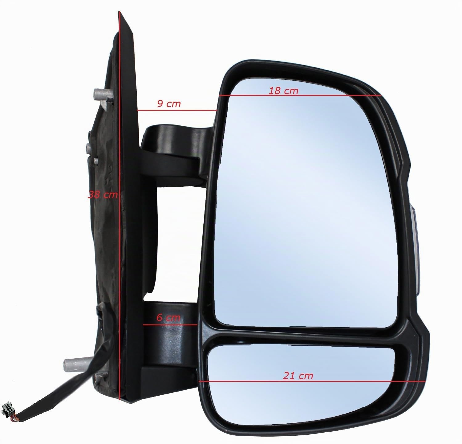 Alta Qualità Aftermarket Specchietto Elettrico Destro Retrovisore Termico BOXER DX Dal 2006-2024 Braccio Corto standard,Sbrinamento Rapido,Freccia Integrata