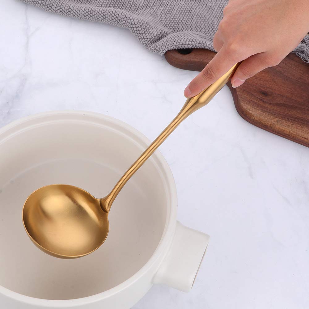 Salvinelli Galileo Mestolo Cucina Acciaio Inox 18/10, Mestolo da Cucina Spessore 3,0 mm, Made in Italy, Finitura lucida