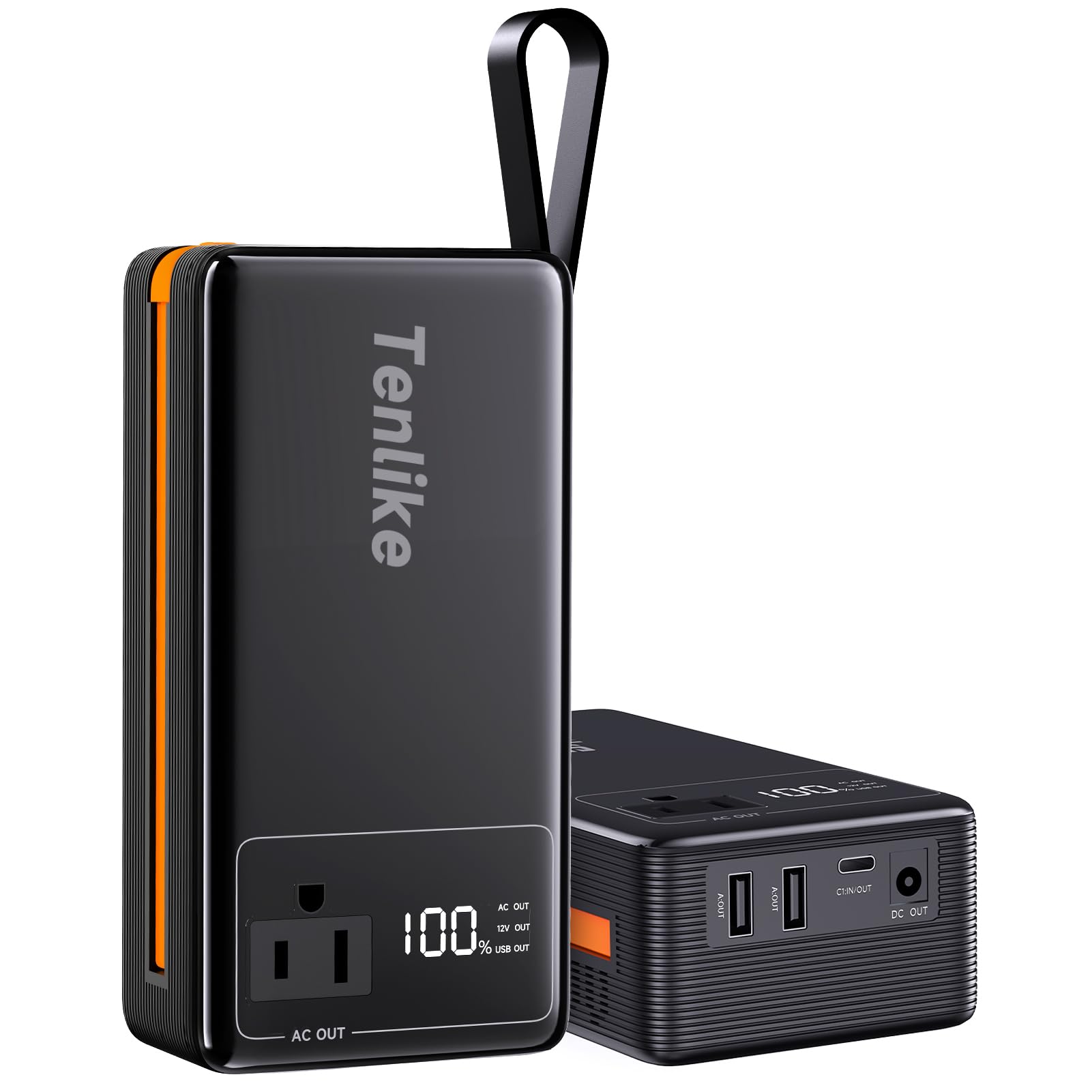 Portable Power Station 96.9Wh Power Bank for Camping Essentials Large Lithium Battery Small Electric Generator with 110V 120W AC Plug in Output 60W Type-C Laptop Home Backup Outdoor Emergency, Black