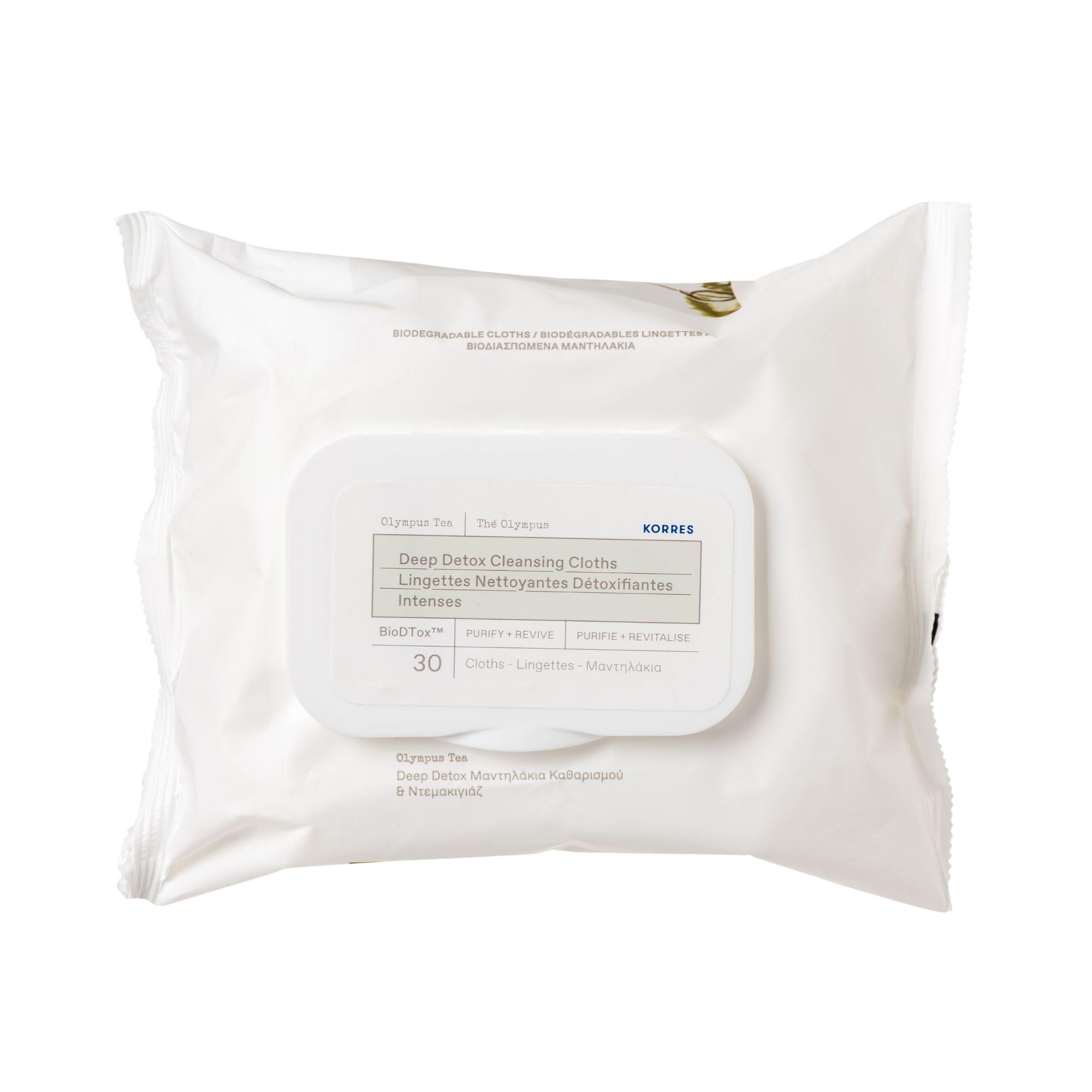 Korres Olympus Tea Detox Cleaning Wipes (Pack Of 30)