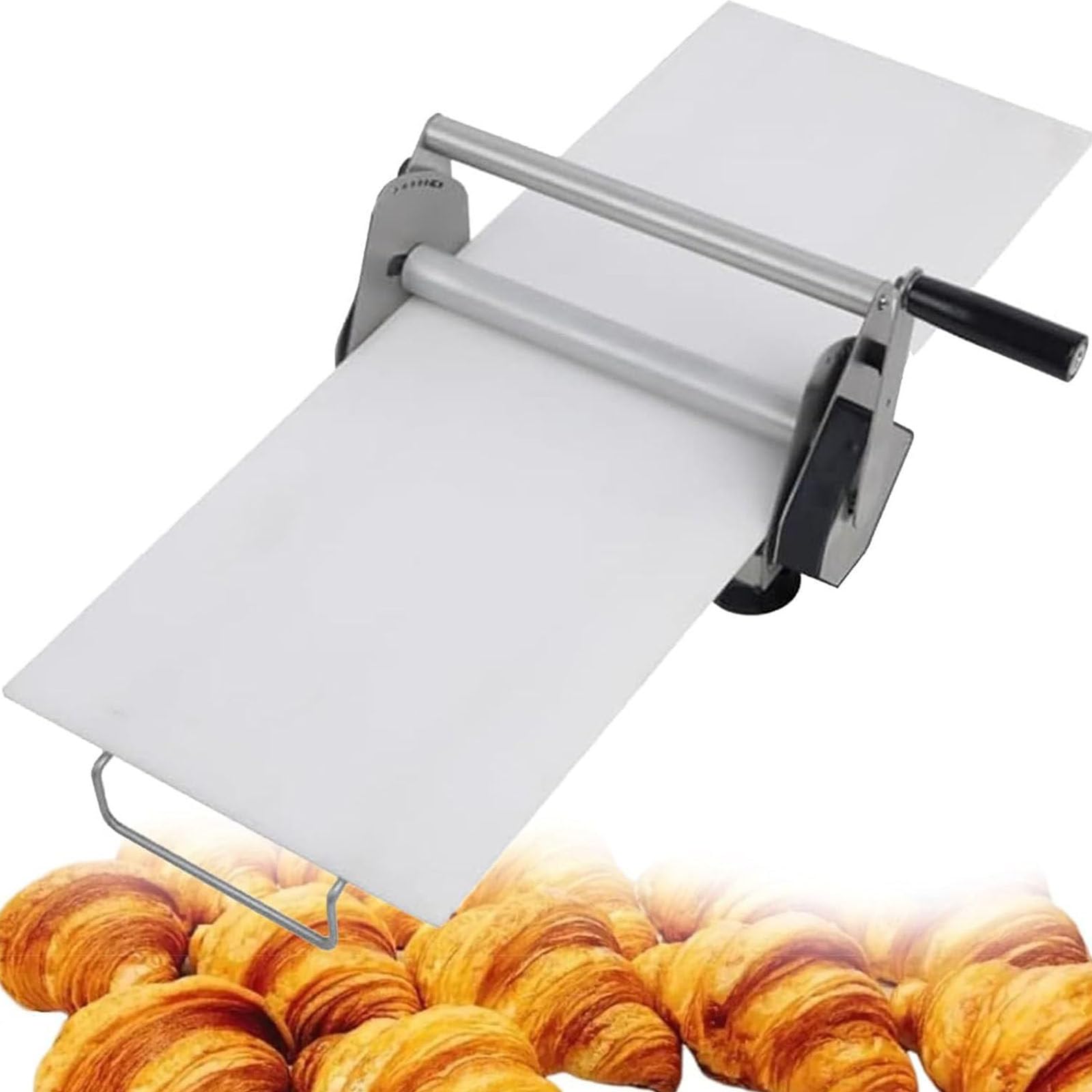 Sfogliatrice per Pasta Commerciale, Macchina per sfogliare la Pasta Manuale, Macchina per impastare in Acciaio Inossidabile, con 55 spessori Regolabili, per preparare la Base del Fudge, l'im