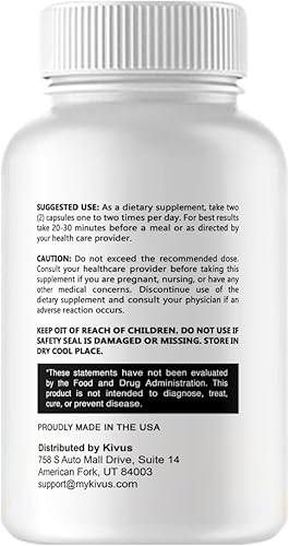 Miniatura 2 de kivus Blood Sugar Complete - Cápsulas completas de azúcar en sangre (individuales, 60 cápsulas)