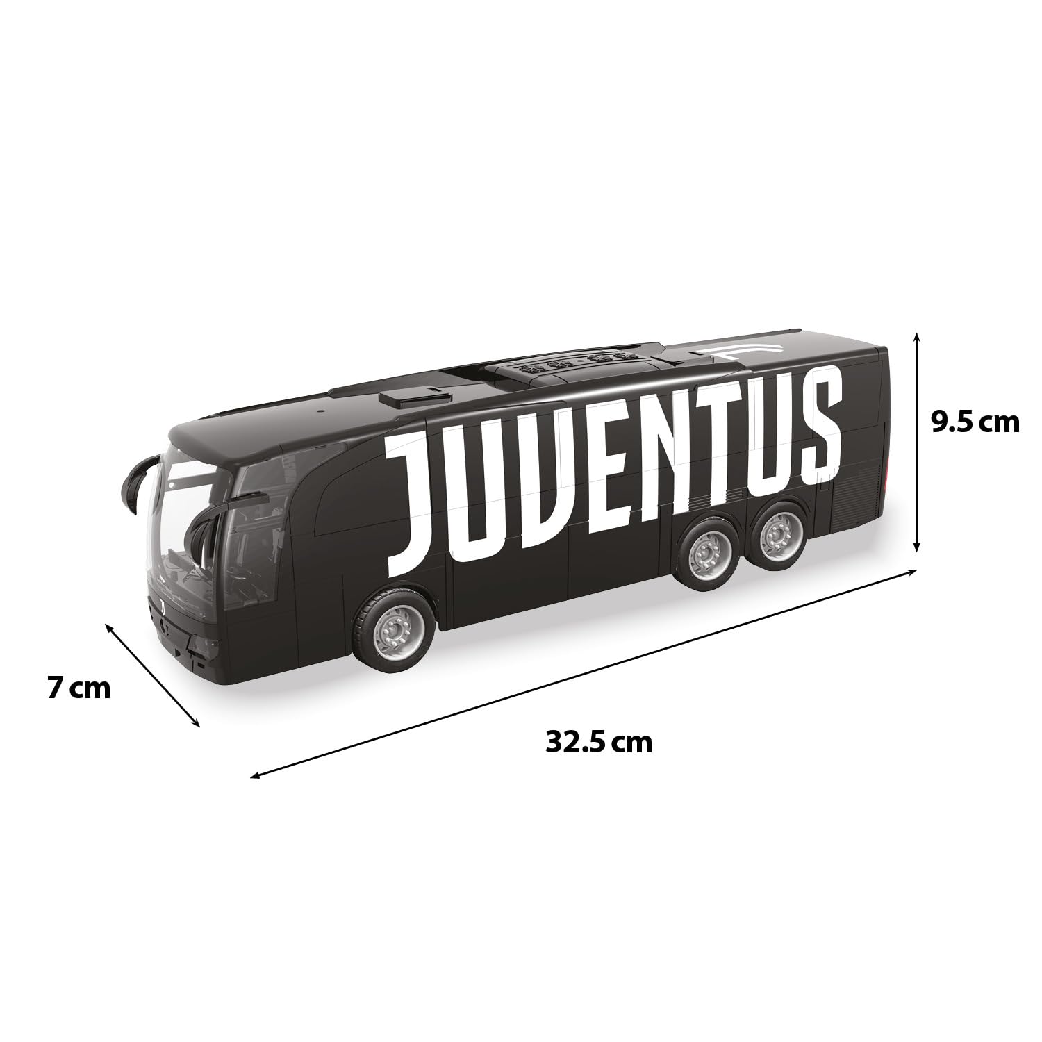 Mondo Bus radiocommandé Juventus Motors, modèle de 33 cm de Long, Piles Rechargeables incluses, Bus pour Enfants ref 63854