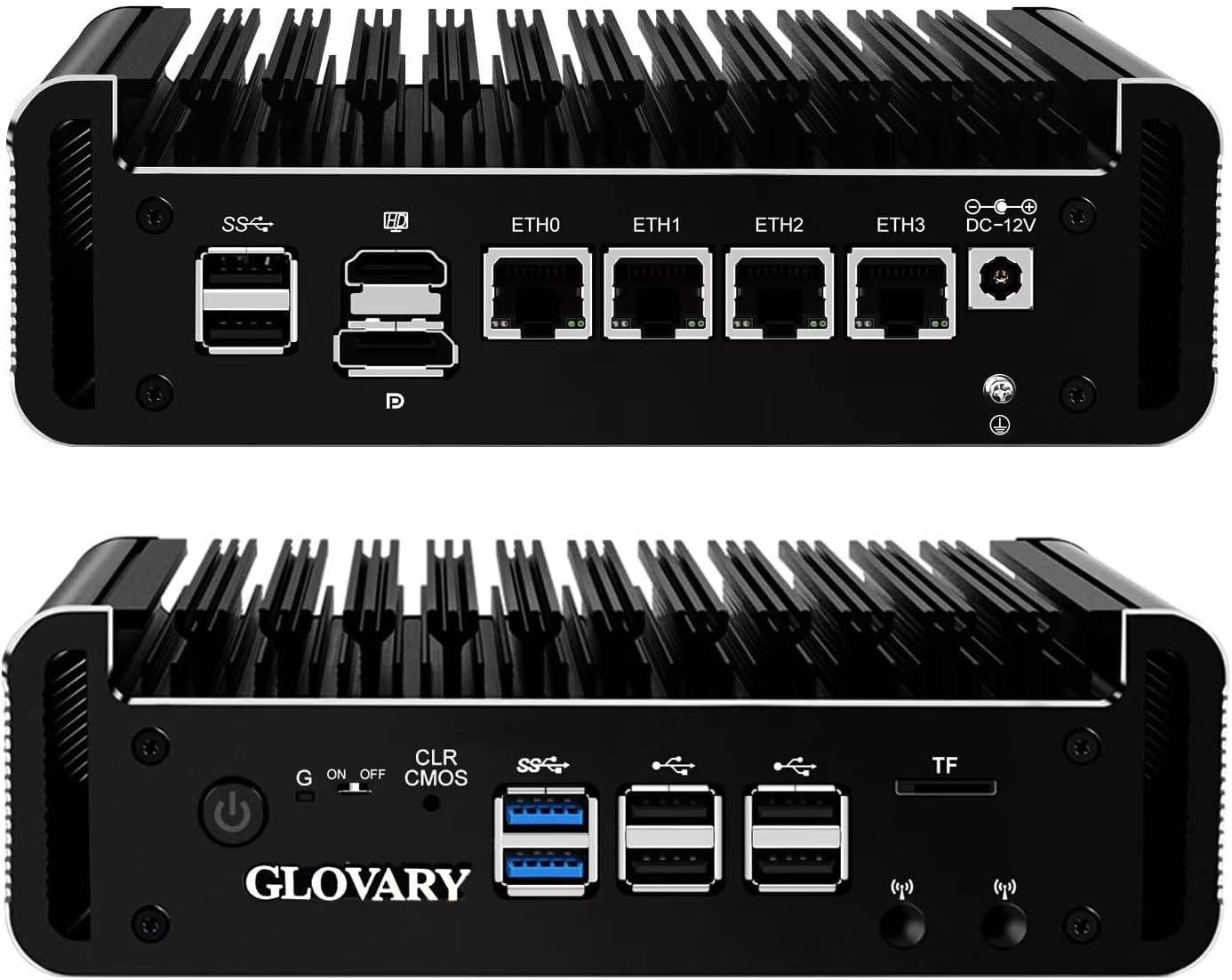 Firewall Mini PC N150 (N100 Upgrade), DDR5 8GB RAM 128GB NVMe SSD, 4 x 2.5GbE i226V LAN Fanless Computer Hardware, Micro Router Appliance, AES-NI, OPNsense, 8USB Port, TF Card Slot