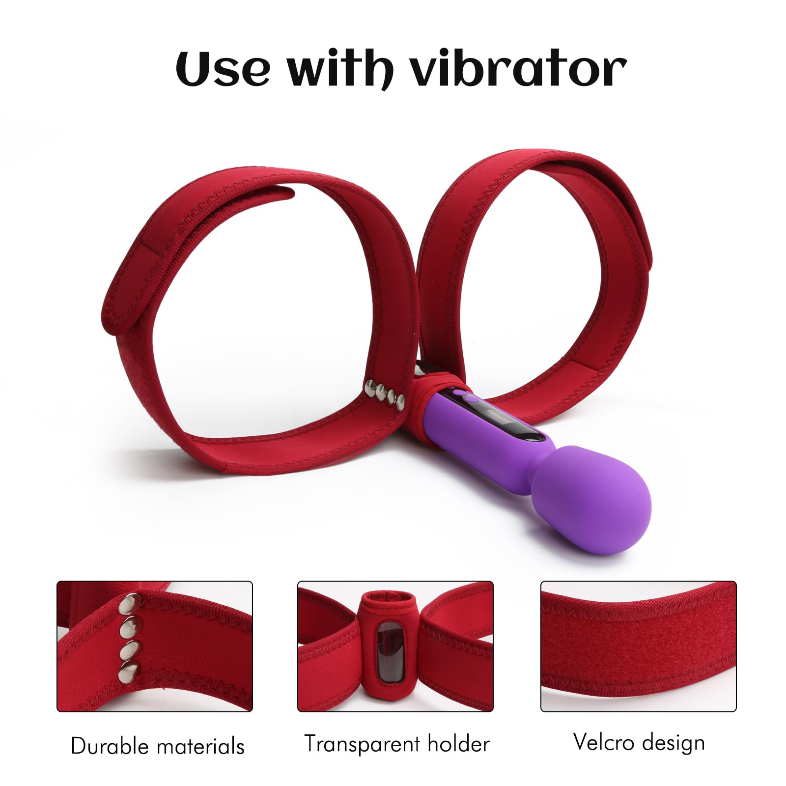 Sex Toy Restraint Leg Straps, Vibrator Elasticity Constrained Forced Strap for Women Hands-Free Play, Adjustable Bondage Leg Straps, Elasticity Constrained Forced Strap for a Variety of Vibrators