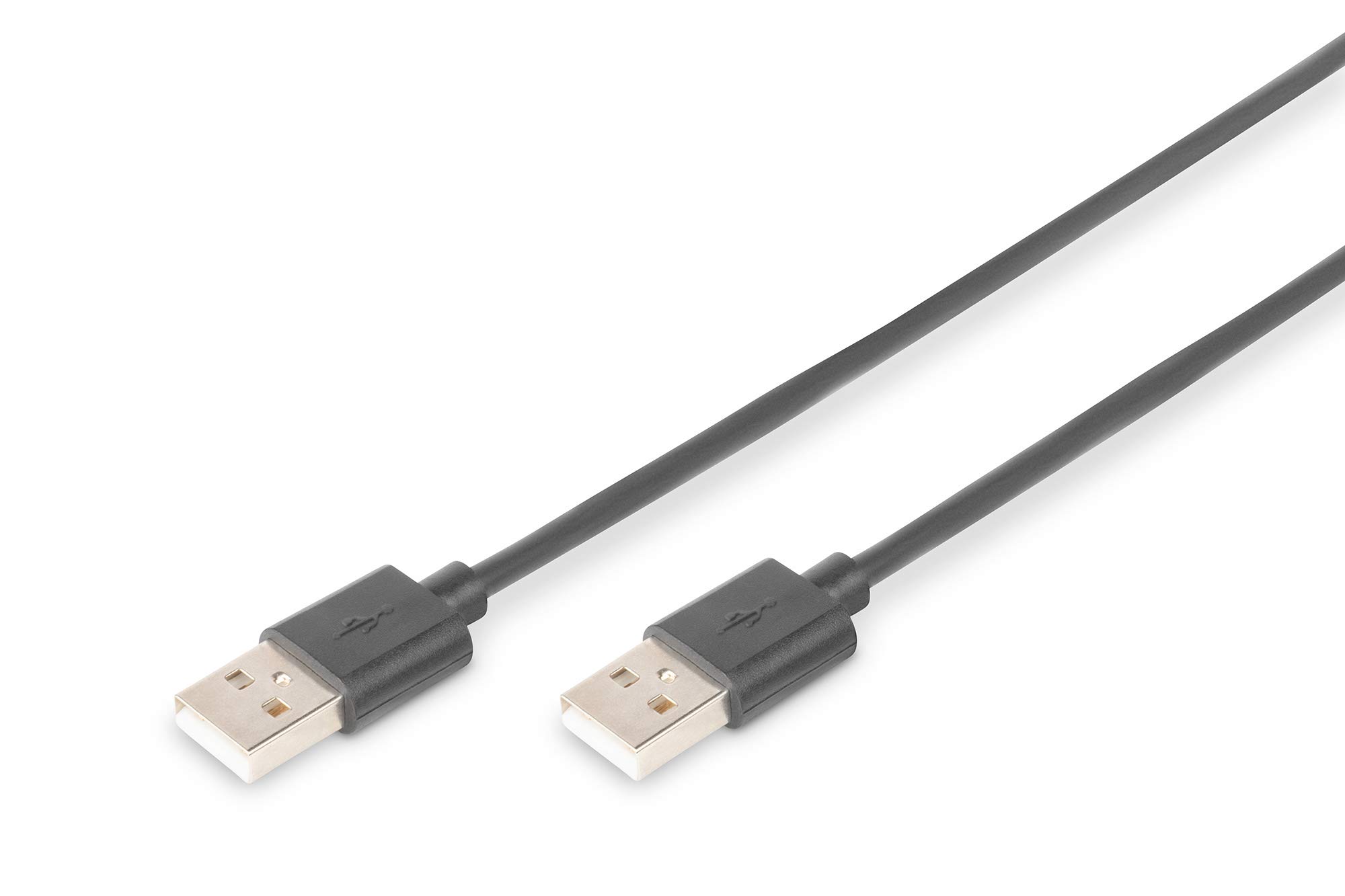 DIGITUS USB 2.0 cable – 1.8 m – USB-A to Type-A – 480 Mbps – for computers, notebooks, hubs, printers, external hard drives – black