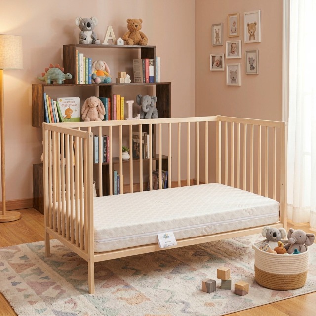 materasso BAMBINO lettino culla in LATTICE NATURALE ANTISOFFOCO SFODERABILE H13