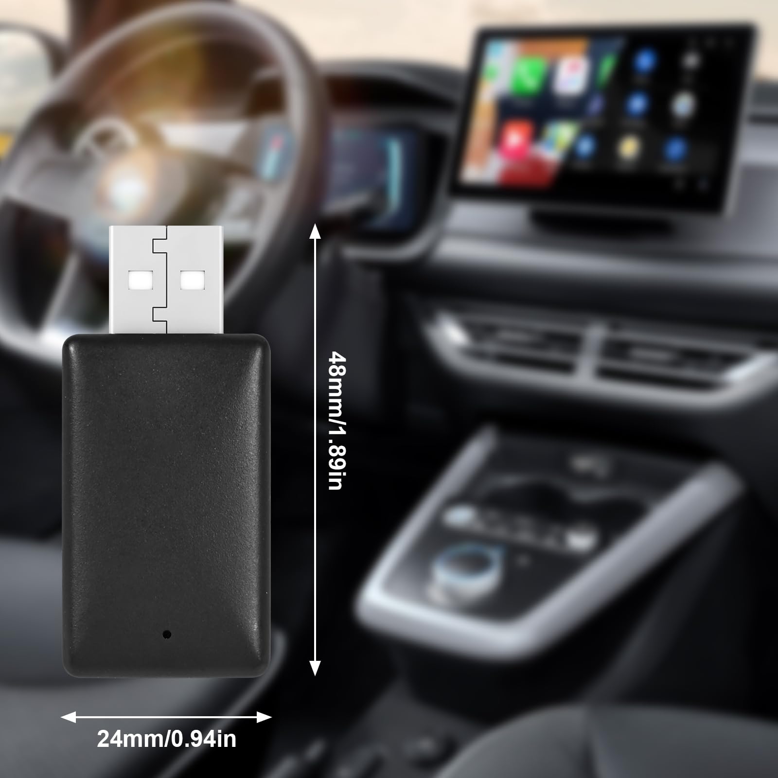 Adattatore Carplay Wireless,Adattatore Wireless 2 in 1 per Android Auto e CarPlay, Converti Android Auto Cablato in Wireless, Adatto per Auto con AA e Carplay, 5GHz WiFi USB C/A, Plug & Play