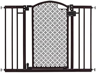 Summer Infant Modern Home Safety Baby Gate, Fits Openings 28-42” Wide, Espresso Metal and Plastic, for Doorways and Stairways, 30” Tall Walk-through Baby and Pet Gate