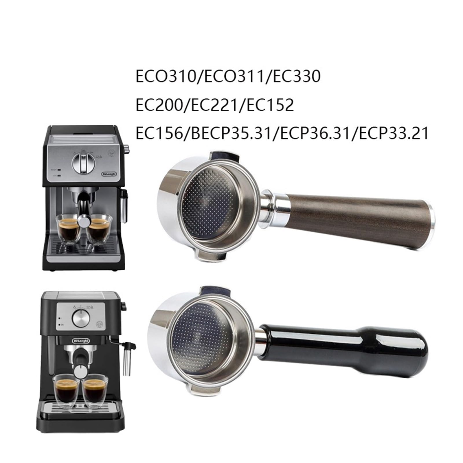 Amazon.co.jp: 51mm 2イヤー ボトムレス ポルタフィルター、互換性が