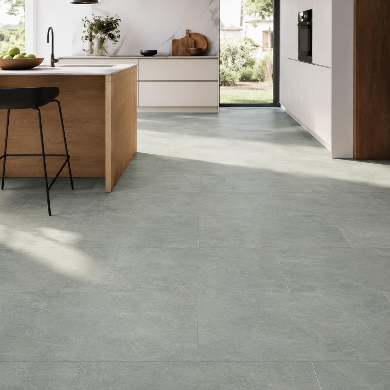 SPC - Pavimento in vinile da 4 mm, impermeabile, 60 x 30 cm, 12 piastrelle da 2,16 m², per interni (mosaico, 1 m²)