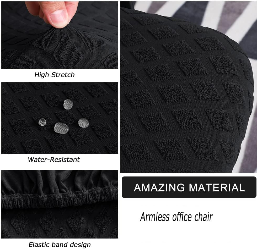 Miniatura 6 de Funda para silla de oficina, resistente al agua, protección dividida y elástica, de tela jacquard, funda universal para silla de trabajo, silla