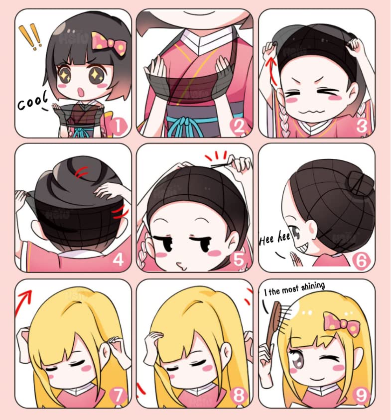 Miniatura 8 de Anime Demon Slayer Kimetsu no Yaiba Sabito Wig Cosplay Costume Men Women Orange Pink Curly Hair Heat Resistant Synthetic Hair Wigs (Sabito)