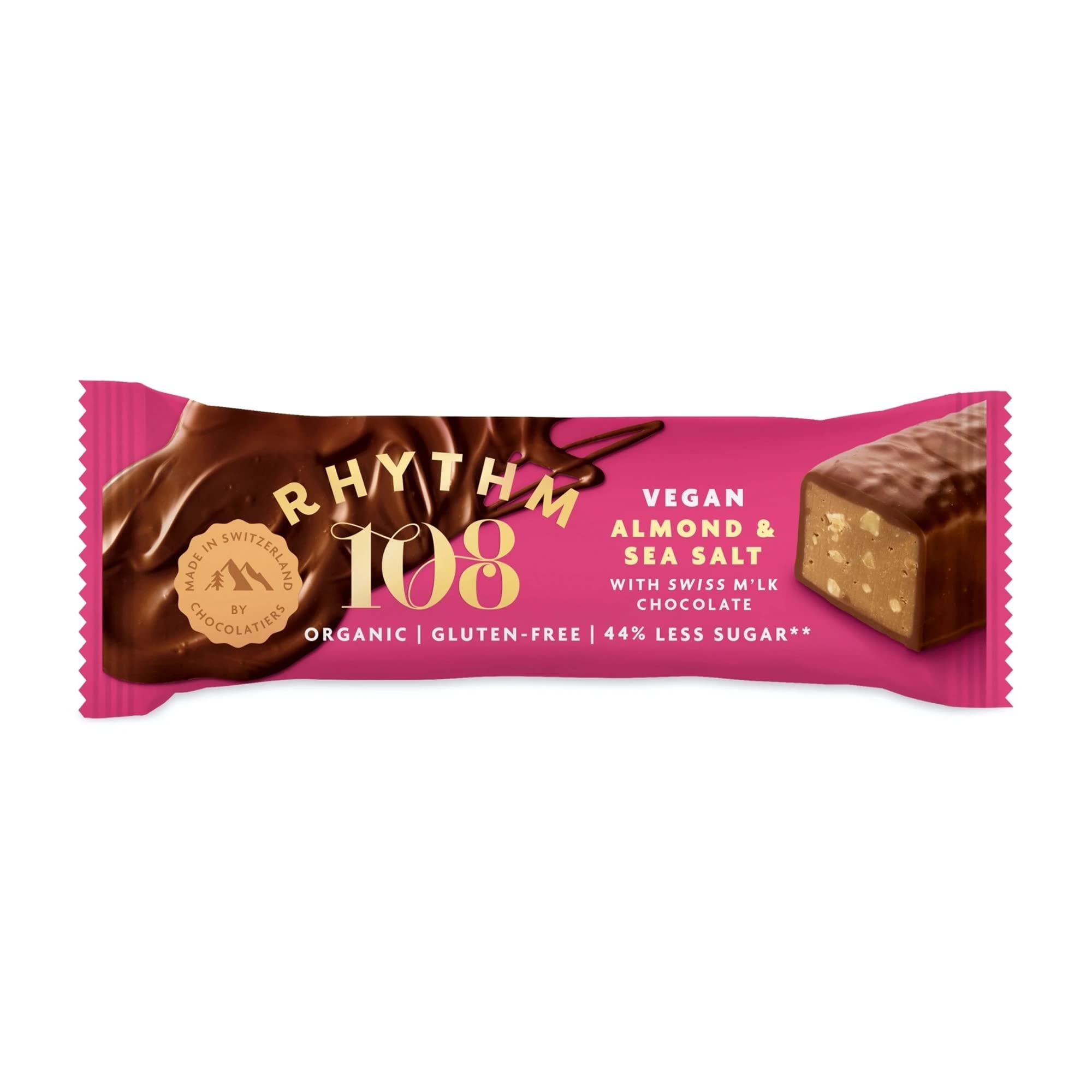 Rhythm 108 Swiss Mylk Chocolate Sweet 'n' Salty Bar - 33g, 3 Pack