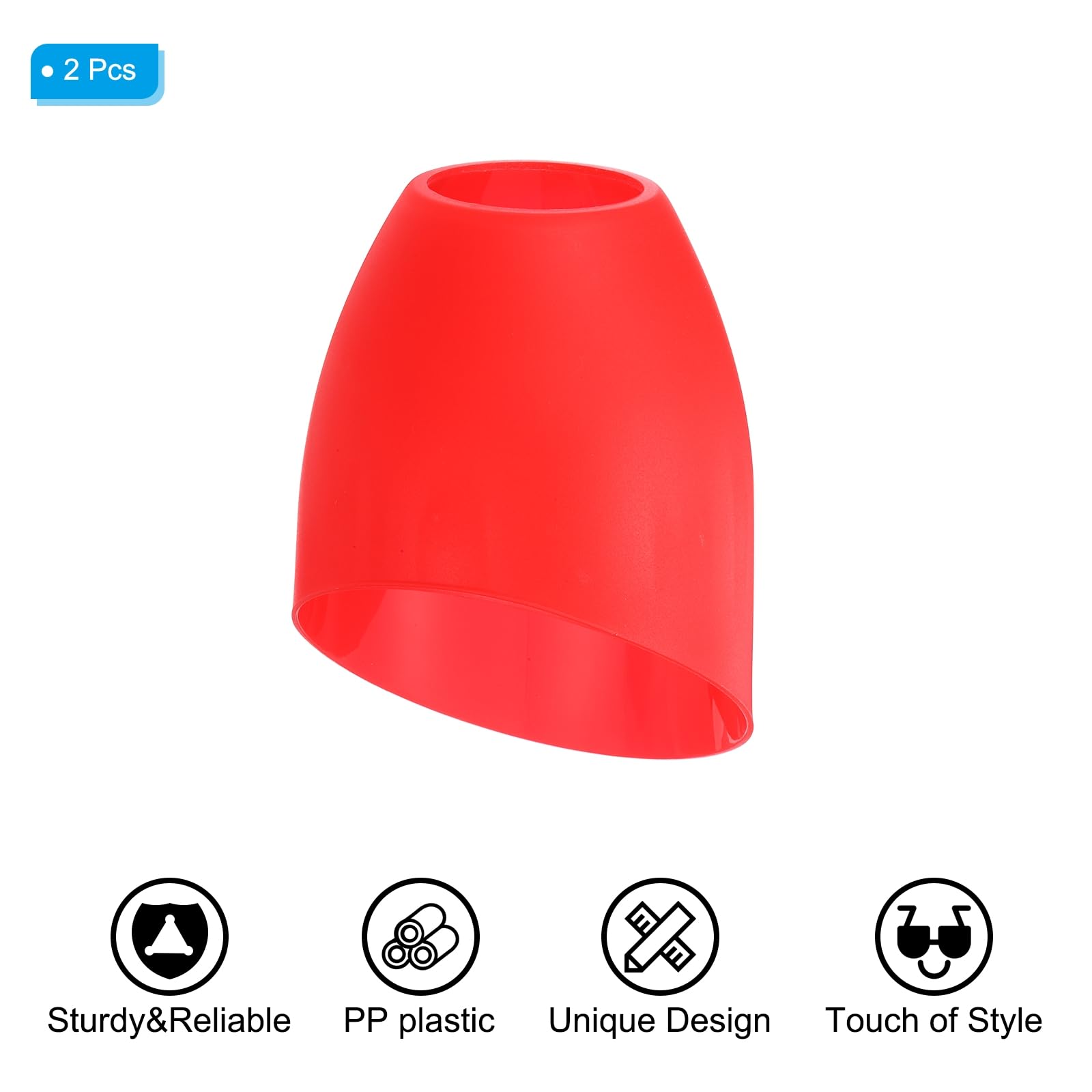 PATIKIL 5.3" High 4.3" Diameter 1.7" Fitter Plastic Lampshade - Image 3