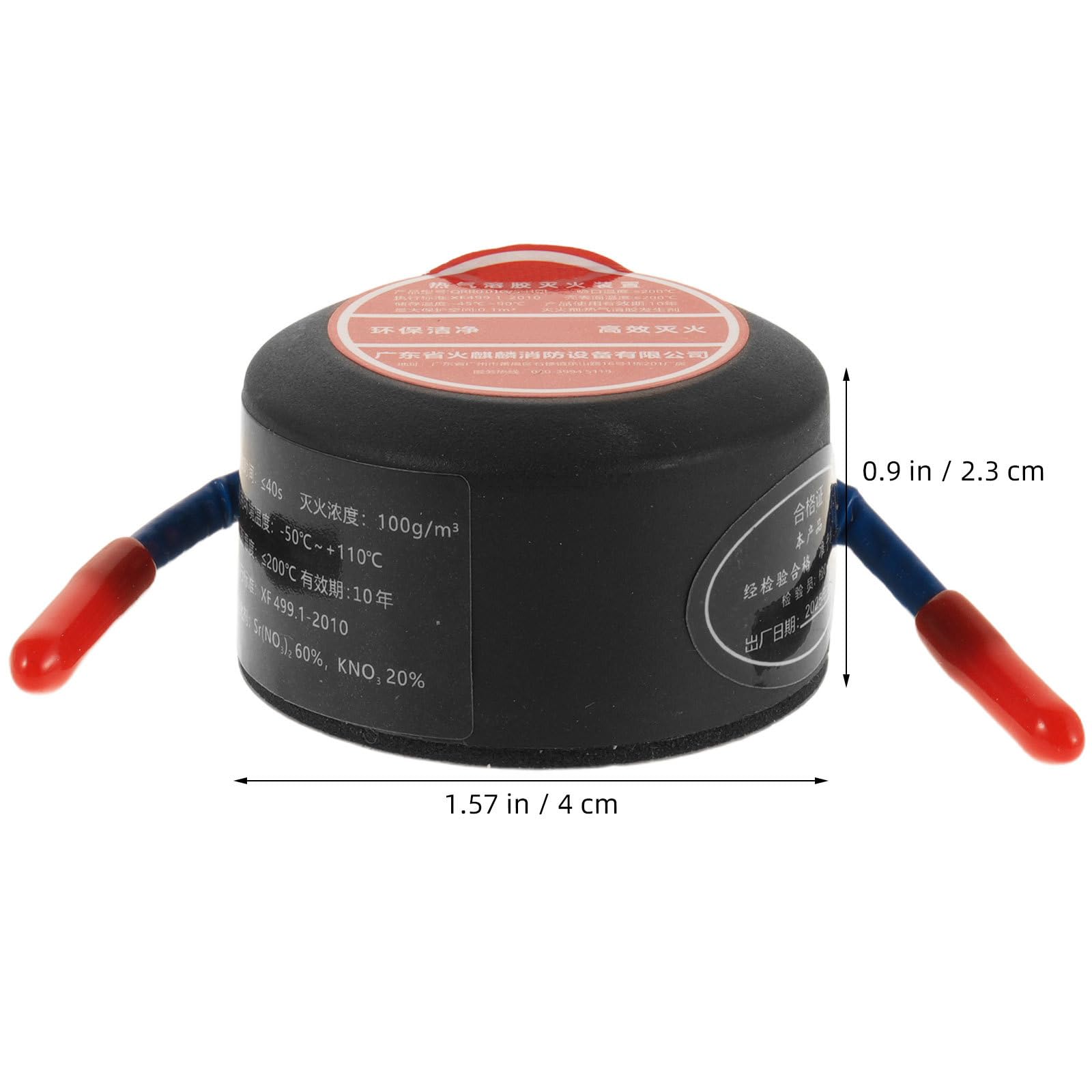 Kichvoe Lot de 2 Autocollants extincteurs aérosol pour véhicules - Auto-activables, 10 g, adhésif Dos, pour Voiture, Moteur, Garage ou Bureau.