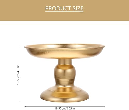 Miniatura 2 de Hemoton Bocadillos de metal frutero decorativo con pies para servir cuencos de postre, soporte de almacenamiento de aperitivos para cocina, centro