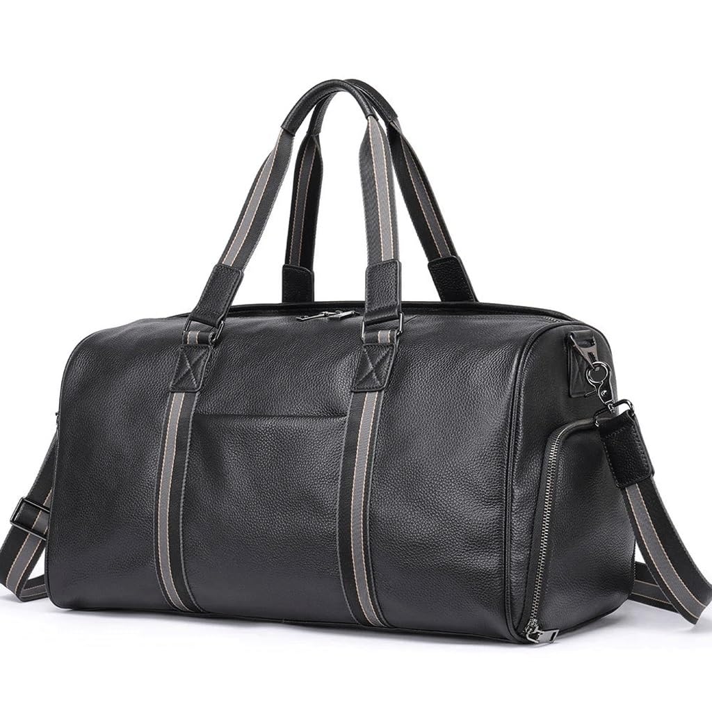 Sac de sport femme en cuir souple parfait comme bagage à main en avion