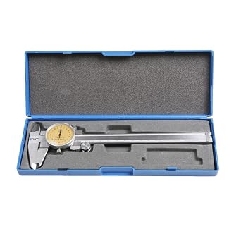 ATOPLEE Dial Caliper Measuring Tool Stanless Steel 6-inch Shook-Proof Dial Caliper,0.001" Accuracy Metric Measurement