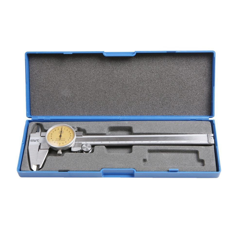 ATOPLEE Stanless acier de 6 pouces preuve Shook-pied à coulisse, / - 0,001" Précision-Mesure métrique