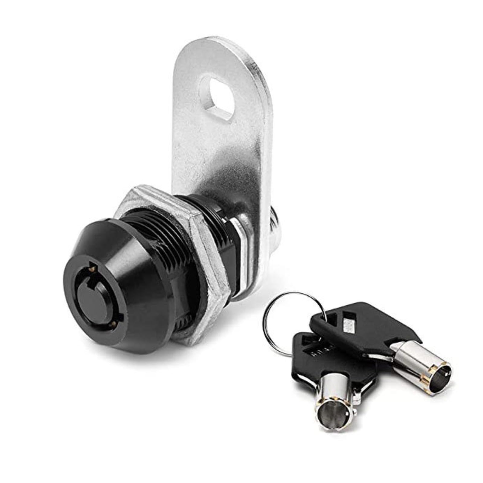Lot de 10 serrures à came, 16 mm, 5/8", pour boîte aux lettres, avec 20 clés, pour porte, tiroir, armoire