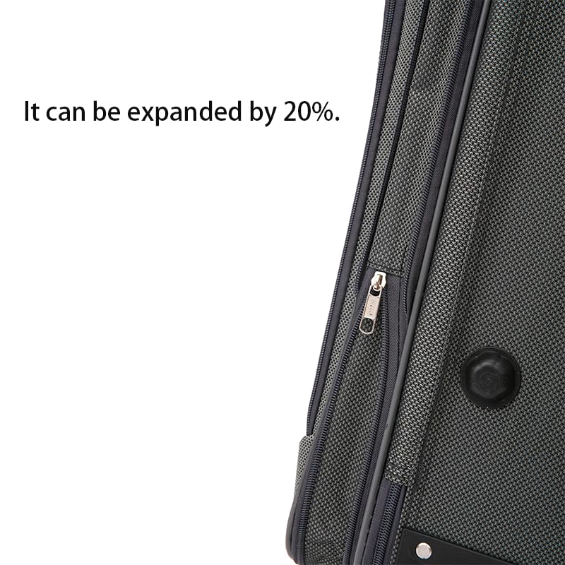 Four-Piece Suitcase Set for Expandable Soft Luggage with Combination Locks & Swivel Wheels 19-20-28-32in Travel Set (GREY)3