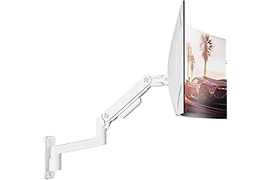 Fully Adjustable VESA Wall Mount Monitor Arm for 17-49 Inch Ultrawide Monitors,...