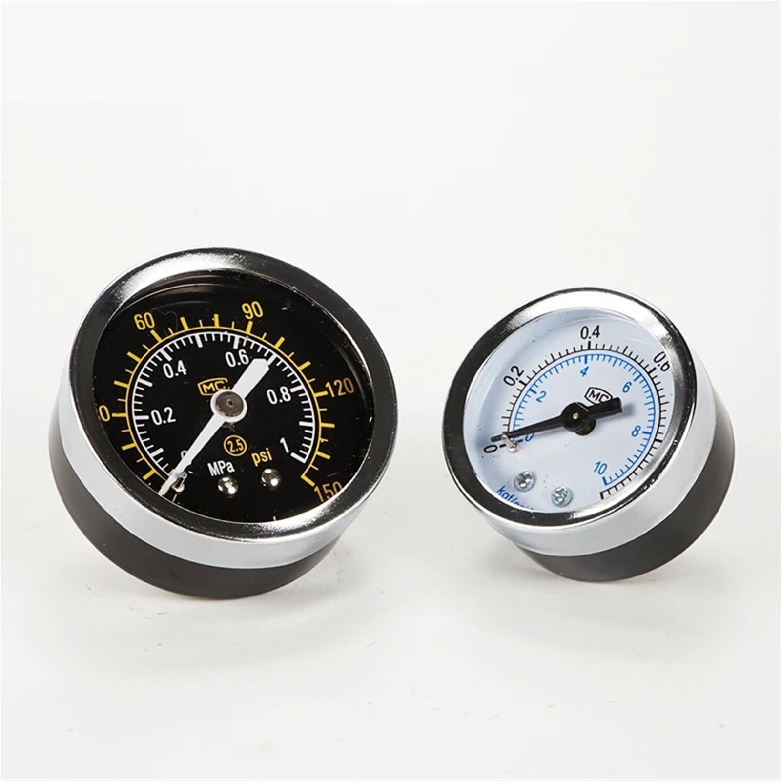 Manómetro, 1 medidor de presión de aire neumático mecánico 150 PSI 1/4 medidor de vacío -30 inHg para compresor manómetro de agua medidor de presión 10 bar (color: Y40Z-01 16 bar) (color: Y40Z 01 0