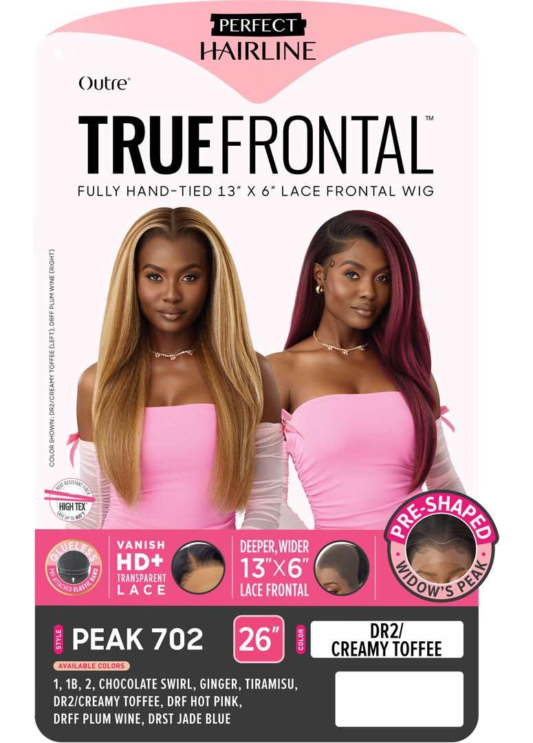 Outre Lace Front Wig - Perfect Hair Line 13X6 - True Frontal - Peak 702 (DR2/CREAMY TOFFEE)