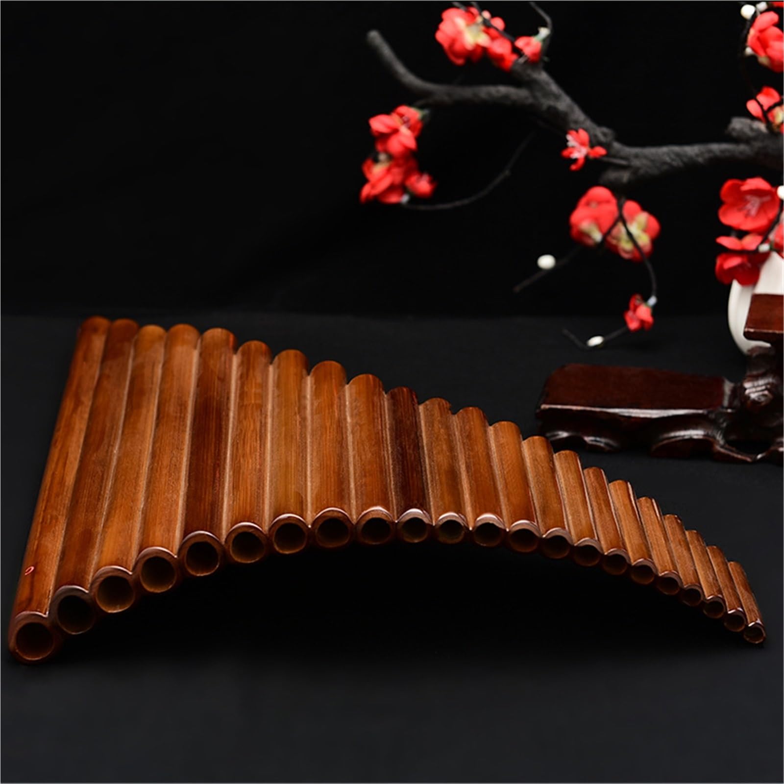 Flauta De Pan Instrumento De Viento De Madera Natural Flauta De Pan De 22 Tubos Instrumento Nacional Flauta De Pan De Actuación Profesional(G,Flute)