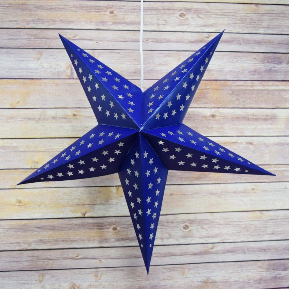PaperLanternStore.com 24 Inch Navy/Dark Blue Paper Star Lantern, Hanging Decoration