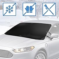 Vista 4 de BDK Cubierta de parabrisas para protección contra hielo, nieve y granizo - Protector magnético impermeable para invierno, protector contra