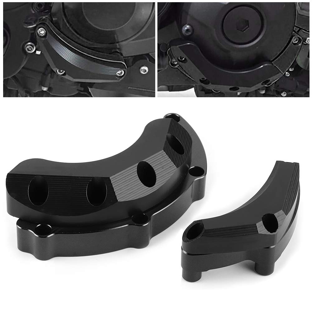 obudowa silnika motocykla Saver Crash Pad rama suwaki Protector pasuje do silnika motocykla Case Saver dla Mt-09 Fj 09 Xsr900 (Black)