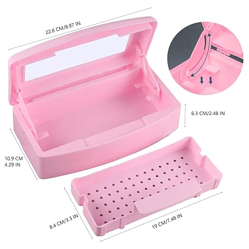 Miniatura 3 de GoLashFun Bandeja esterilizadora para herramientas de uñas, caja esterilizadora profesional de extensiones de pestañas, suministros de esteticista