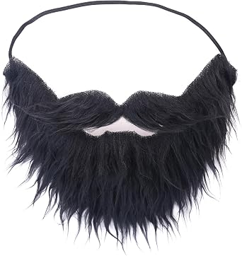 Honcloud Realistic Fake Beard with Adjustable Band, Well - Suited for complementing Halloween Party Outfits
