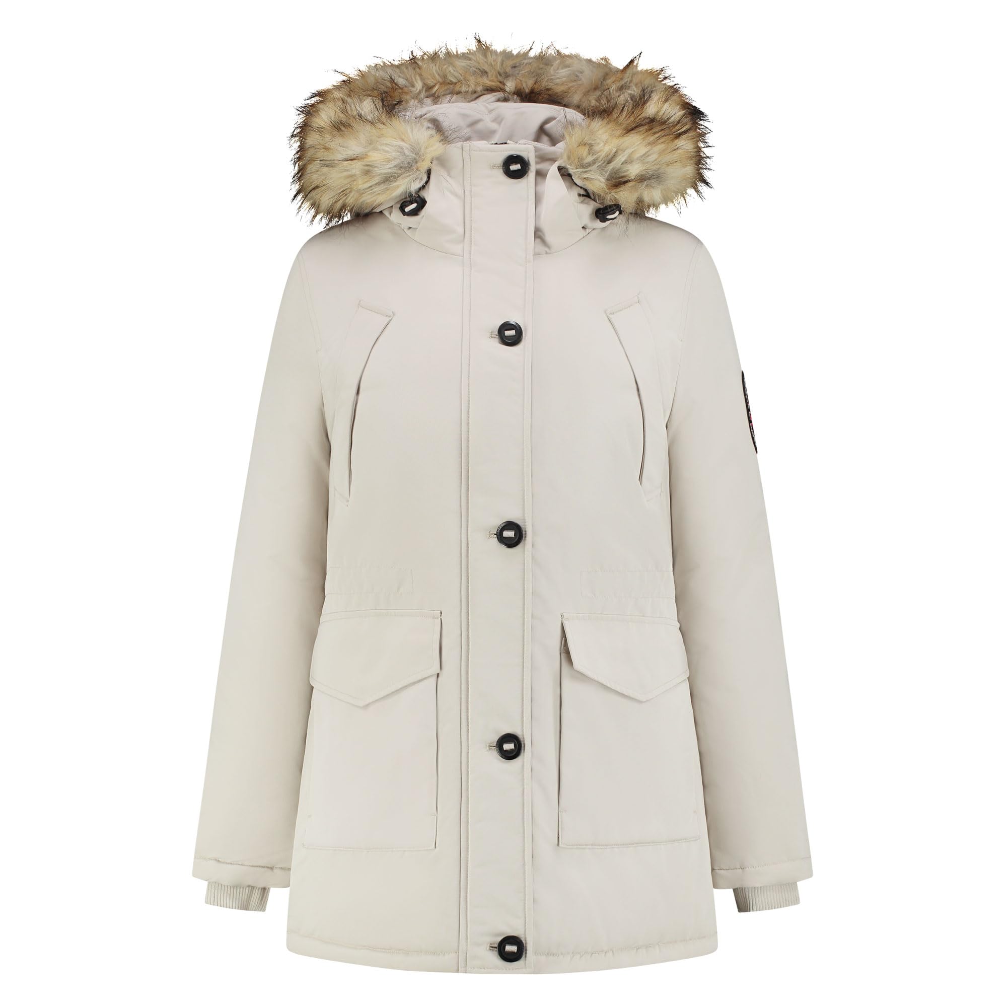 Superdry Women's Chateau Grey Everest Faux Fur Parka 2XS