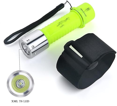 Miniatura 4 de Paquete de 2 linternas de buceo 3 modos súper brillantes bajo el agua linterna impermeable