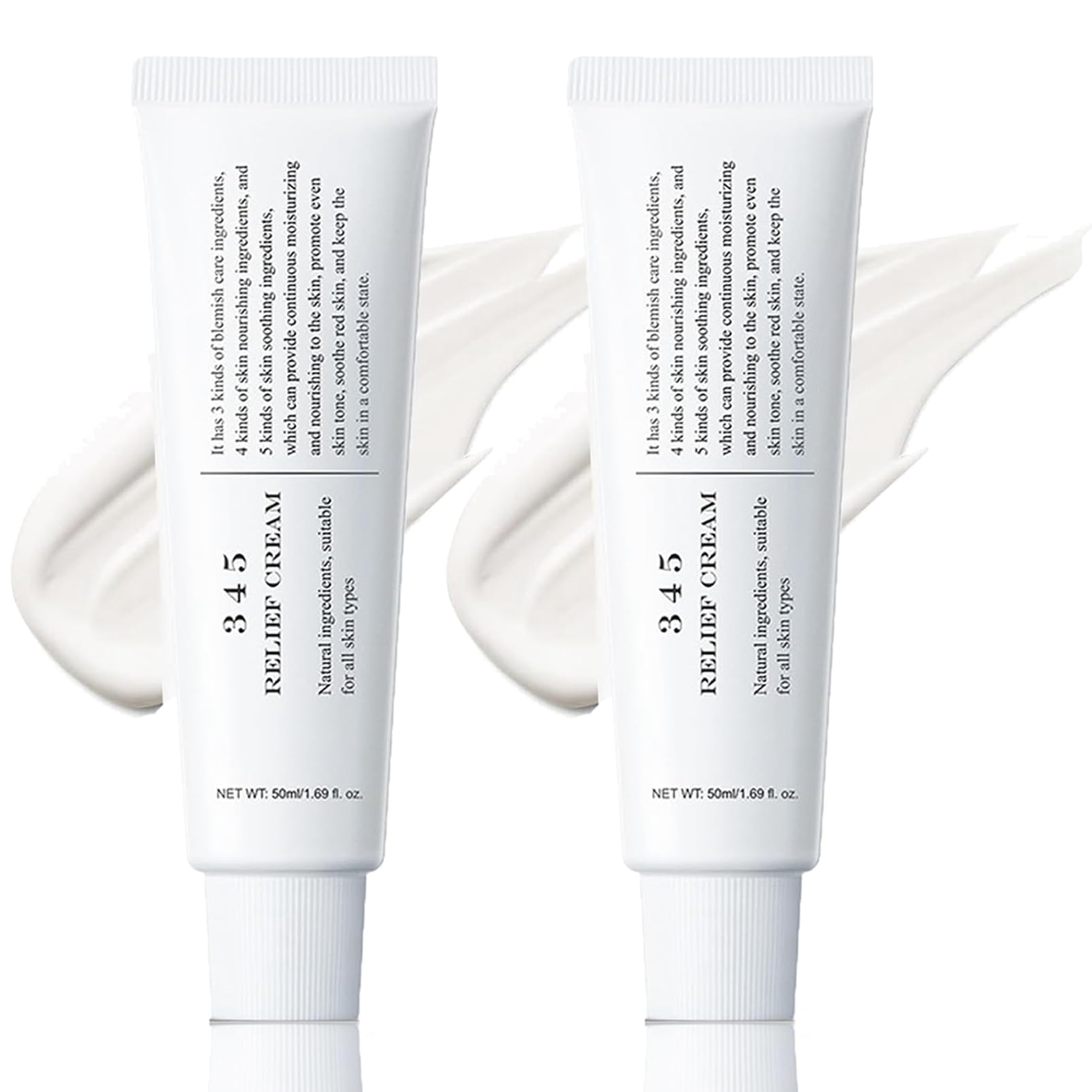 ARCHIDATE 2 Stück 345 Relief Cream - Tief Feuchtigkeitsspendende für Fettige Haut Gesicht - Gesichtsfeuchtigkeitscreme für Frauen Glatte Haut - 345 Soothing Gesichtscreme geschädigte Haut reparieren