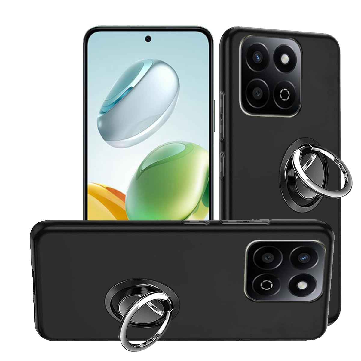 HuiYouMY 2-in-1 Case + Phone holder Ring Compatible with Honor 200 Smart Cover for Honor 200 Smart