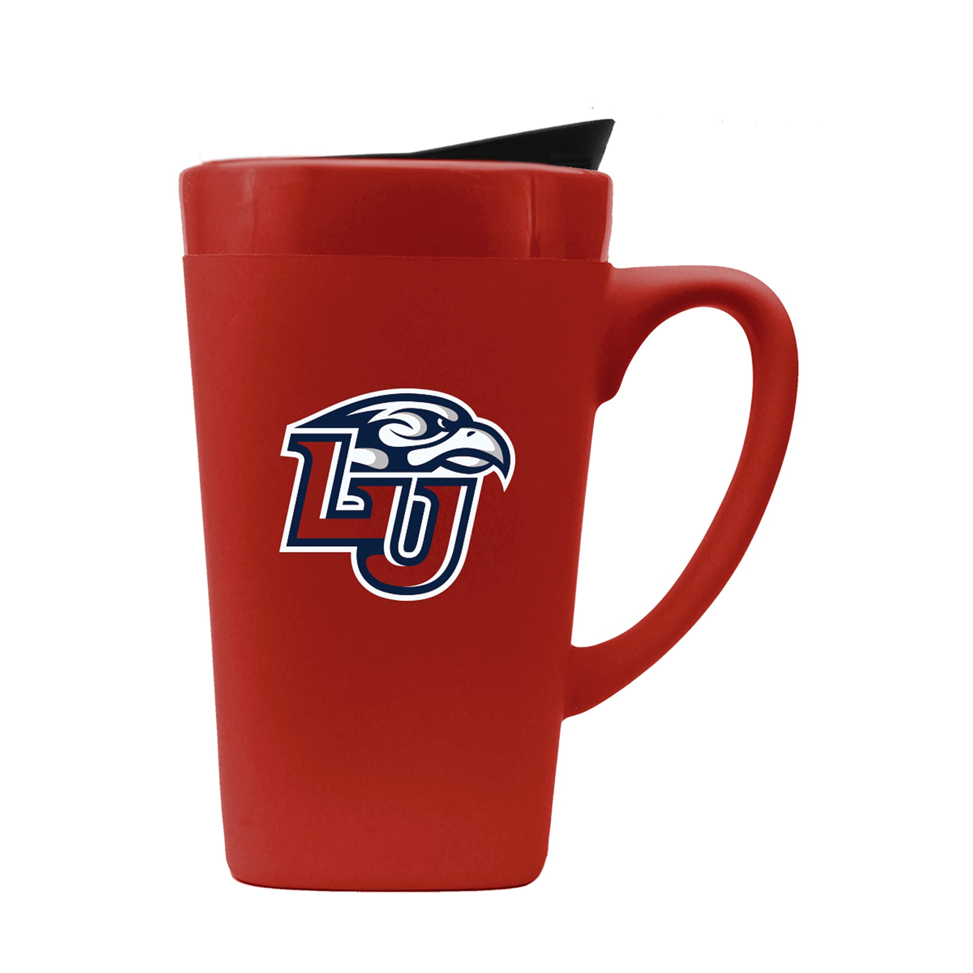The Fanatic Group Liberty University Ceramic Mug with Swivel Lid, Design 1 - Red