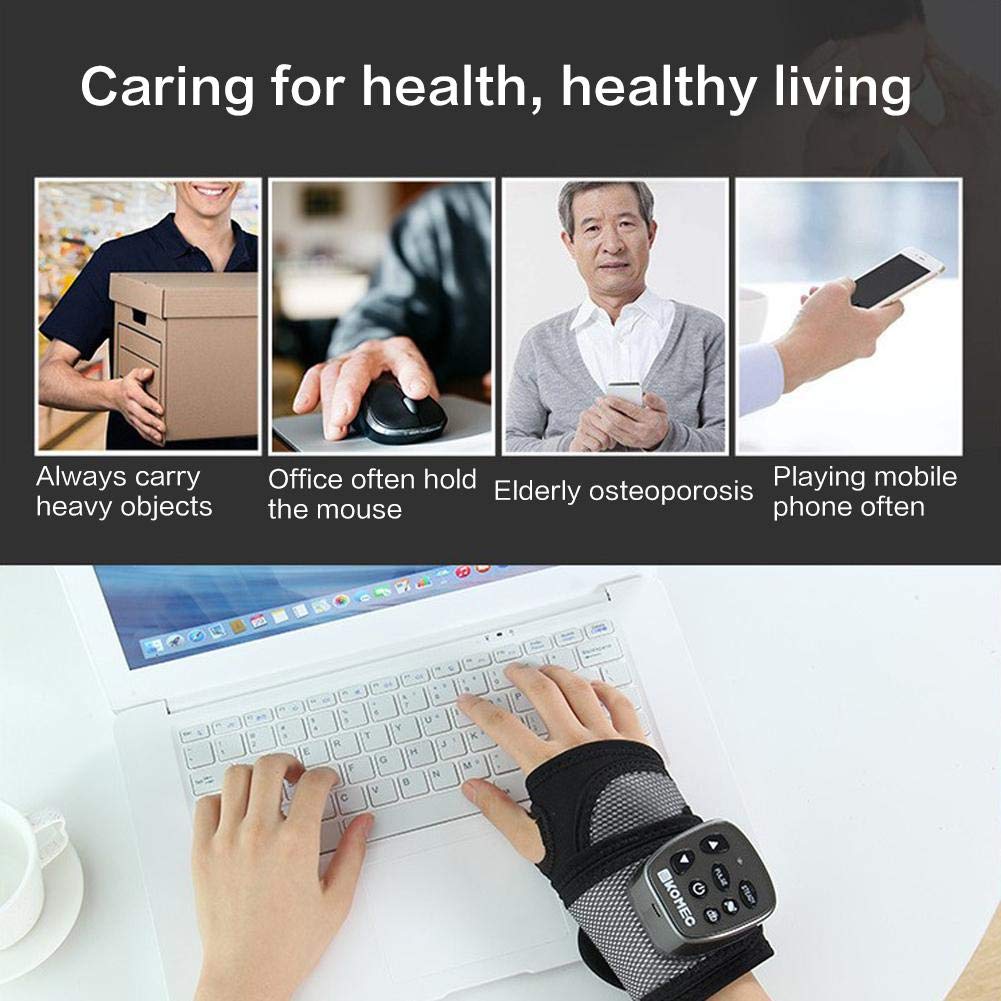 Nеw Arrіvаlѕ Wrist Brace, Hand Compression Carpal Tunnel Wrist Support Multifunctional Electric Vibration Massage Wrist Heating Brace and Hand Pain Relief, Removable Splint for Both Right and Left Hands (Hand)