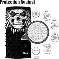 Vista 185 de Obacle - Tapabocas con cuello polar y de estilo de pañuelo contra el polvo y el sol para hombre y mujer