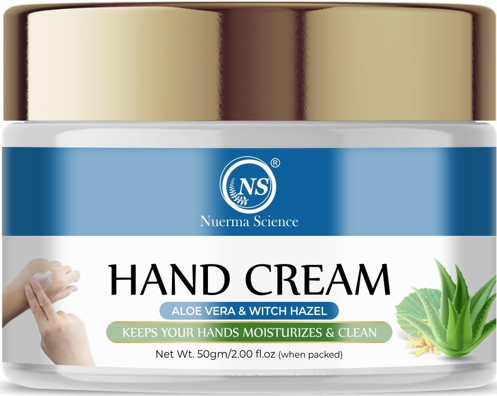 Aloe Vera & Witch Hazel Hand Cream for Moisturized & Hydrated Hand | Winter Skin Moisturizing Cream for Dry & Rough Hand - 50 GM-image-10