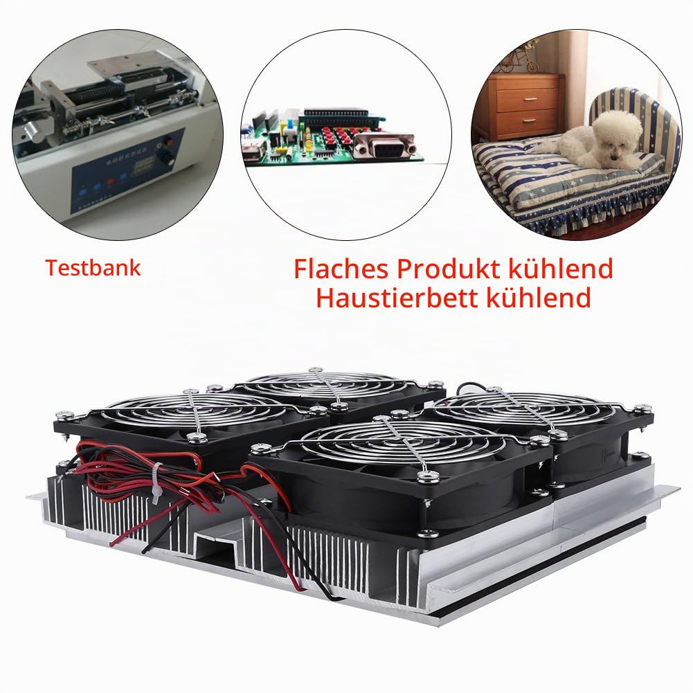 Halbleiter Kühlplatte,Peltier Kühler Kühlung Lüfter Peltier Kühlsystem Thermoelektrische Peltier Kühlung Cooler Kit Semiconductor Kühler Große Kühler Kaltleitung Modul Doppelventilatoren,240W