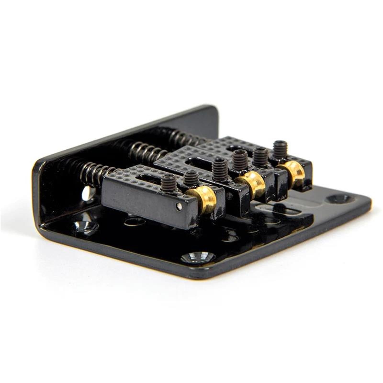 Puente fijo de tres cuerdas 50x42 inserto de guitarra o drop through con selleta de rodillos para guitarra eléctrica negra Puente Genérico Guitarra Acústica