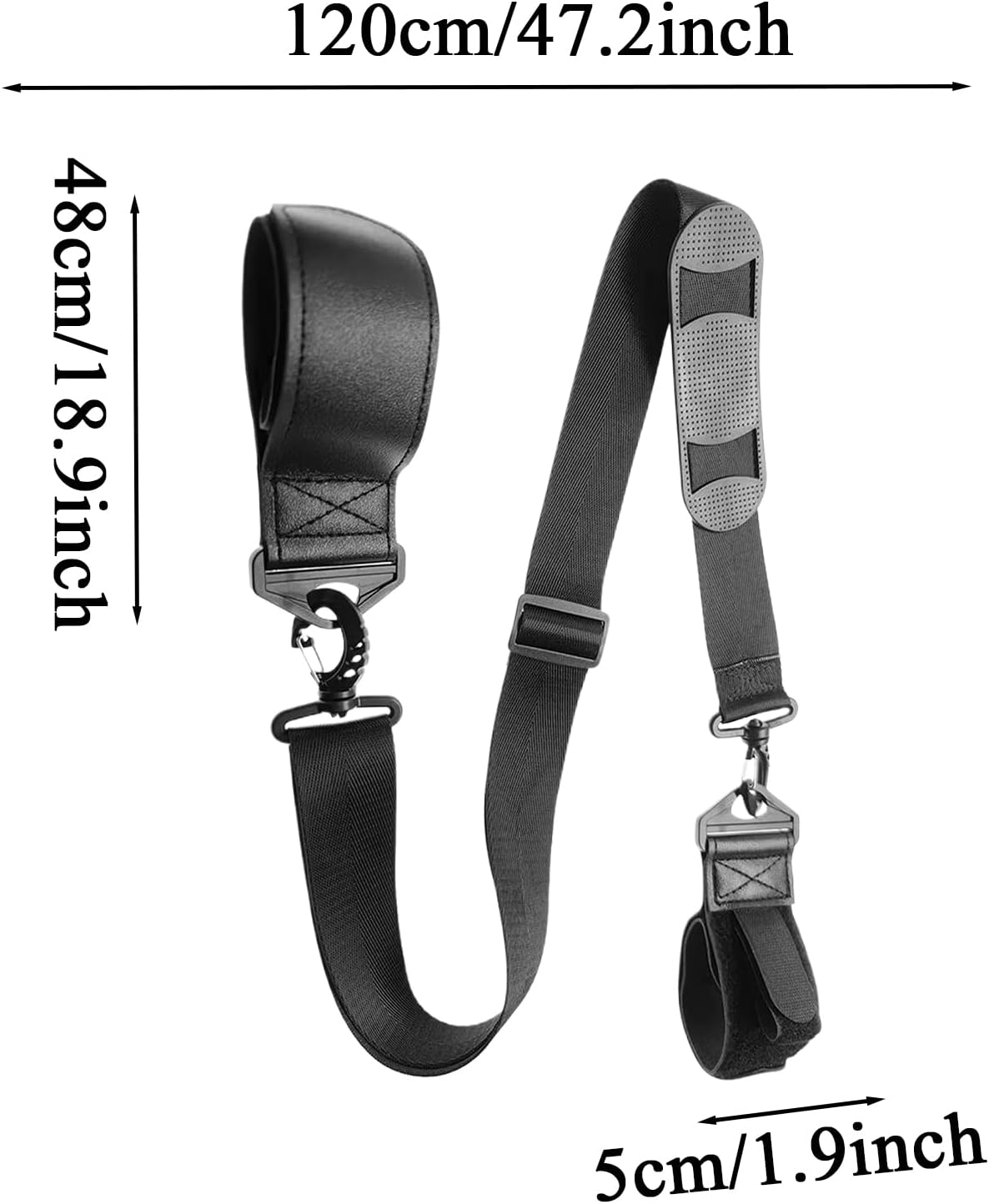 Ski And Pole Carrier Anti-slip Adjustable Portable Straps | Men Ski Accessories for Beginner Skier Skiing Snowboarding Cross Downhill Mountain Travel Trip Transport Hiking Activity