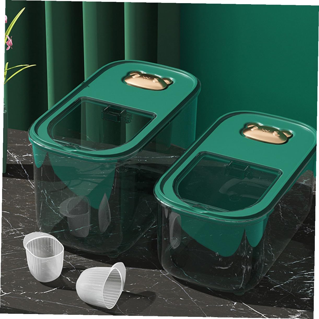 Airtight Rice Storage Bucket 10lb Food-grade Plastic Rice Container with Lid, Moisture-proof Multi-function Grain and Flour Organizer for Home Kitchen Pantry